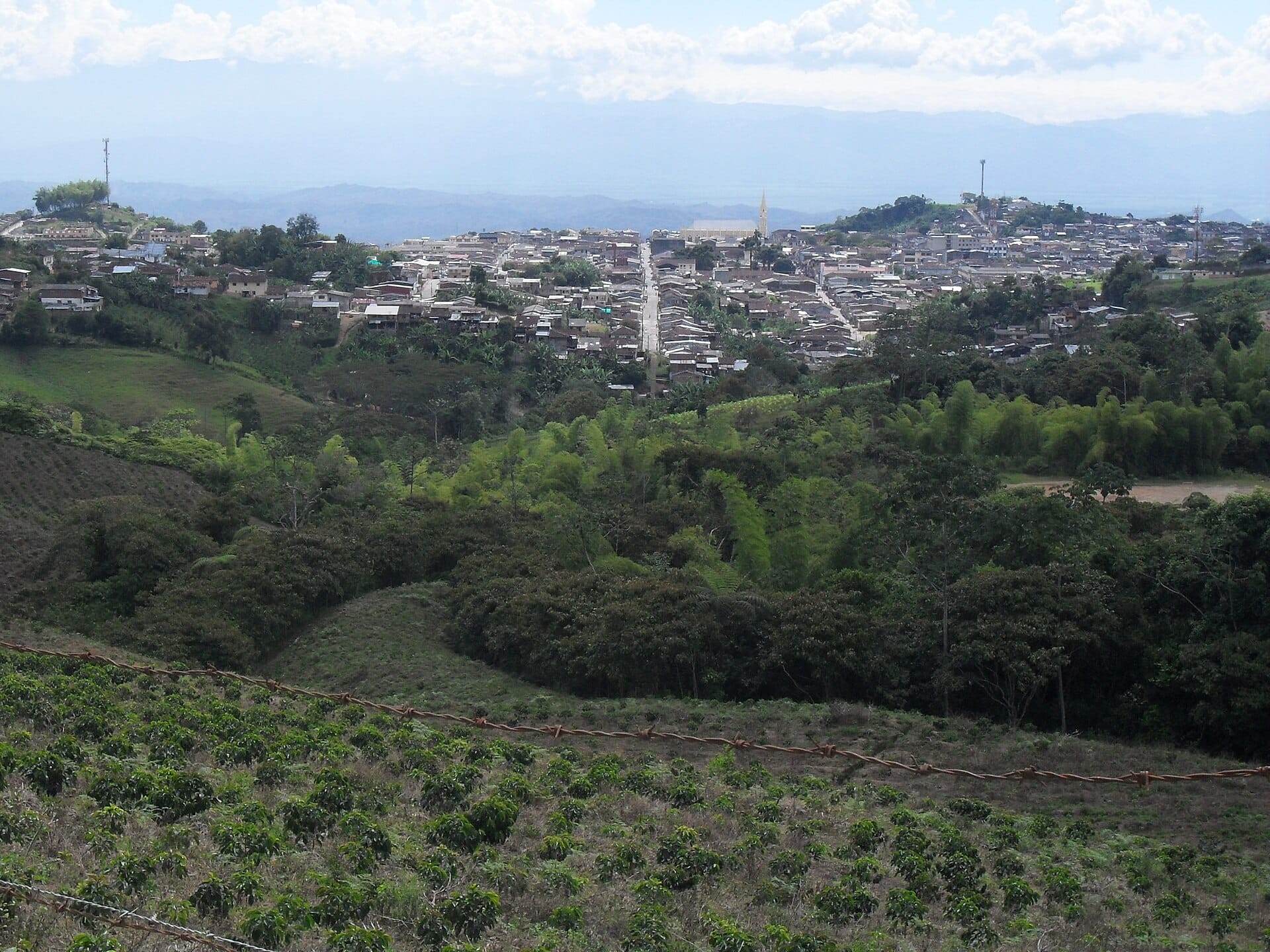 Vista previa de El casco urbano entre cafetales